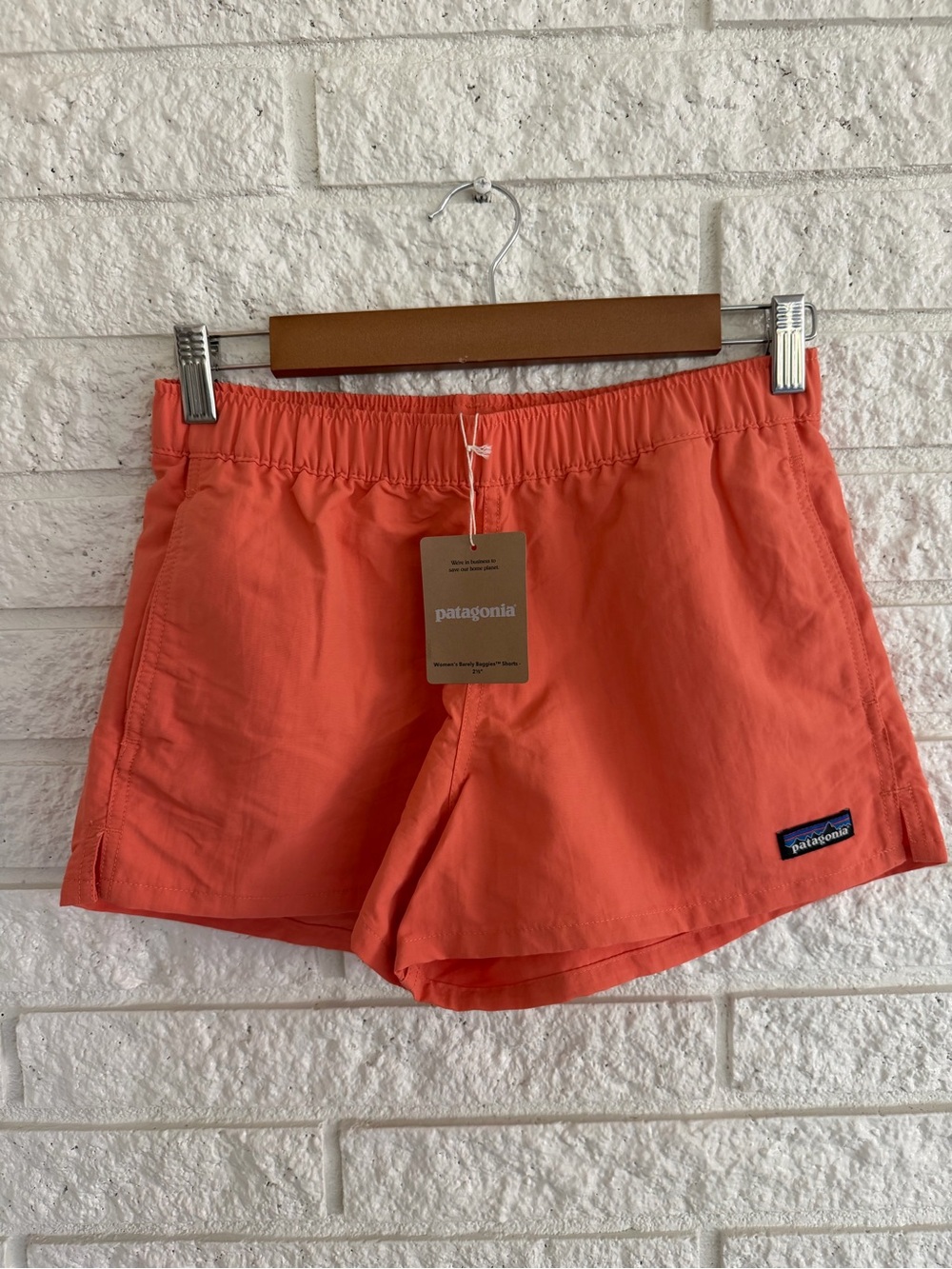 Patagonia Women's Barely Baggies Peach Sherbet 2.5” Athletic Shorts